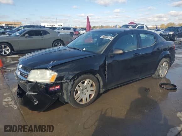 ✅ 2013 Dodge Avenger SE • VIN: 1C3CDZAB1DN731328 • Lot: 85083204. Listed on Copart with 129,481 mi. Free auction sales archive from the USA and detailed vehicle history report at DreamBid. Image 1.