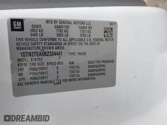 ✅ 2011 GMC Sierra 1500 Work Truck • VIN: 1GTN2TEA8BZ334441 • Лот: 41576551. Опубликован ранее на IAAI с пробегом 194 165 миль. Бесплатный доступ к архиву аукционных продаж из США и подробный отчёт об истории автомобиля на DreamBid. Изображение 9.