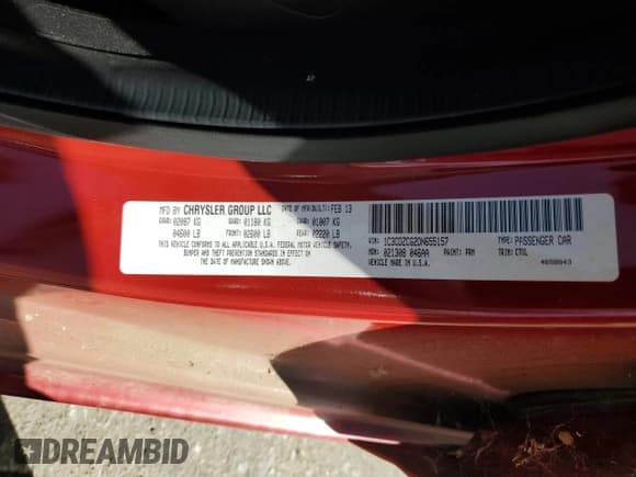 ✅ 2013 Dodge Avenger SXT • VIN: 1C3CDZCG2DN655157 • Lot: 81258365. Listed on Copart with 142,632 mi. Free auction sales archive from the USA and detailed vehicle history report at DreamBid. Image 12.