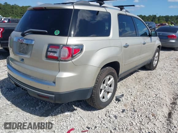 ✅ 2014 GMC Acadia SLE • VIN: 1GKKRNED9EJ267375 • Lot: 43372839. Listed on IAAI with 218,105 mi. Free auction sales archive from the USA and detailed vehicle history report at DreamBid. Image 4.