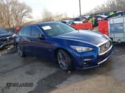 ✅ 2020 Infiniti Q50 Red Sport 400 • VIN: JN1FV7AR8LM660255 • Lot: 41692654. Listed on IAAI with 64,773 mi. Free auction sales archive from the USA and detailed vehicle history report at DreamBid. Image 1.