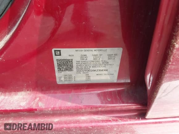 ✅ 2019 Chevrolet Silverado 1500 LT • VIN: 1GCUYDED5KZ358366 • Lot: 42456485. Wystawiony na IAAI z przebiegiem 87 178 mil. Bezpłatny archiwum sprzedaży aukcyjnych z USA i szczegółowy raport historii pojazdu na DreamBid. Zdjęcie 9.