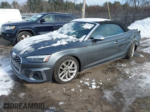 ✅ 2021 Audi S5 Premium Plus • VIN: WAUW4GF59MN003897 • Лот: 41329708. Опубликован ранее на IAAI с пробегом 50 423 миль. Бесплатный доступ к архиву аукционных продаж из США и подробный отчёт об истории автомобиля на DreamBid. Изображение 2.