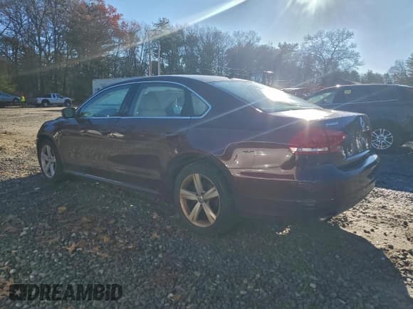 ✅ 2013 Volkswagen Passat SE • VIN: 1VWBP7A36DC092786 • Lot: 92998455. Listed on Copart with Not provided. Free auction sales archive from the USA and detailed vehicle history report at DreamBid. Image 2.
