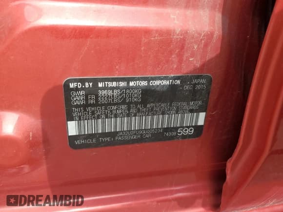 ✅ 2016 Mitsubishi Lancer ES • VIN: JA32U2FU9GU005234 • Lot: 65286745. Wystawiony na Copart z przebiegiem 180 970 mil. Bezpłatny archiwum sprzedaży aukcyjnych z USA i szczegółowy raport historii pojazdu na DreamBid. Zdjęcie 12.