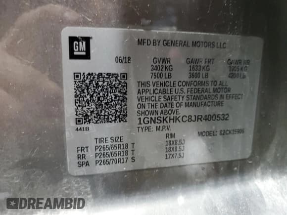 ✅ 2018 Chevrolet Suburban LT • VIN: 1GNSKHKC8JR400532 • Lot: 89736645. Wystawiony na Copart z przebiegiem 209 973 mil. Bezpłatny archiwum sprzedaży aukcyjnych z USA i szczegółowy raport historii pojazdu na DreamBid. Zdjęcie 14.