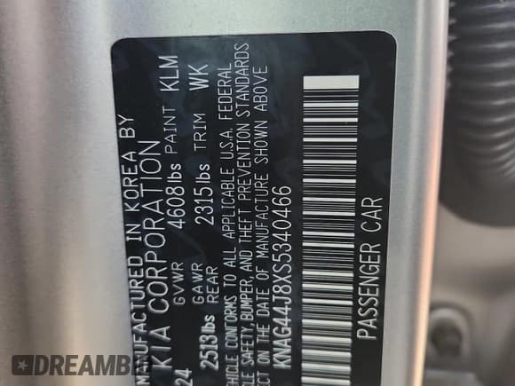 ✅ 2025 Kia K5 GT • VIN: KNAG44J8XS5340466 • Lot: 71696405. Listed on Copart with 1,971 mi. Free auction sales archive from the USA and detailed vehicle history report at DreamBid. Image 13.