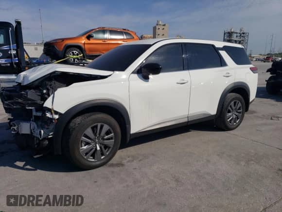 2024 Nissan Pathfinder S with VIN 5N1DR3AA1RC300217, listed as a Copart auction lot 53319605 with Not provided miles and Salvage title. Bid and sale history available at DreamBid. Image 1.
