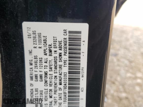 ✅ 2013 Acura TL Advance • VIN: 19UUA9F78DA000093 • Лот: 57998235. Опубликован ранее на Copart с пробегом 119 427 миль. Бесплатный доступ к архиву аукционных продаж из США и подробный отчёт об истории автомобиля на DreamBid. Изображение 12.