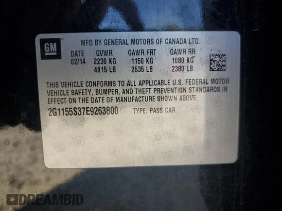 ✅ 2014 Chevrolet Impala LTZ • VIN: 2G1155S37E9263800 • Лот: 87024685. Опубликован ранее на Copart с пробегом 173 529 миль. Бесплатный доступ к архиву аукционных продаж из США и подробный отчёт об истории автомобиля на DreamBid. Изображение 12.