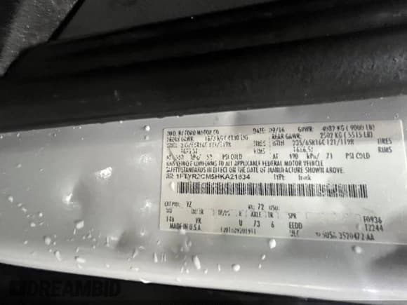 ✅ 2017 Ford Transit • VIN: 1FTYR2CM5HKA21834 • Лот: 42588642. Опубликован ранее на IAAI с пробегом 149 183 миль. Бесплатный доступ к архиву аукционных продаж из США и подробный отчёт об истории автомобиля на DreamBid. Изображение 9.