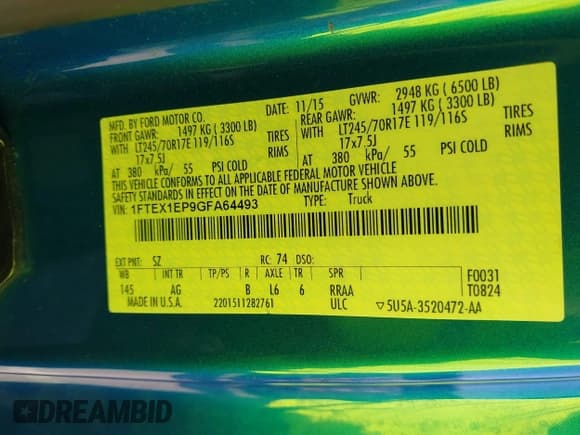 ✅ 2016 Ford F-150 XLT • VIN: 1FTEX1EP9GFA64493 • Лот: 42550693. Опубликован ранее на IAAI с пробегом 117 978 миль. Бесплатный доступ к архиву аукционных продаж из США и подробный отчёт об истории автомобиля на DreamBid. Изображение 9.
