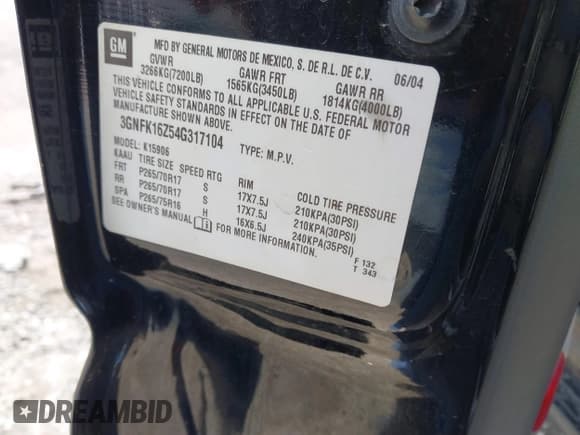 ✅ 2004 Chevrolet Suburban Z71 • VIN: 3GNFK16Z54G317104 • Лот: 41729039. Опубликован ранее на IAAI с пробегом 199 032 миль. Бесплатный доступ к архиву аукционных продаж из США и подробный отчёт об истории автомобиля на DreamBid. Изображение 9.