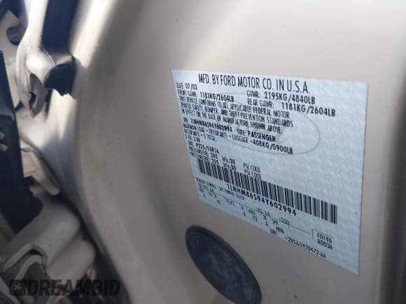 ✅ 2004 Lincoln LS Luxury • VIN: 1LNHM86S94Y602994 • Lot: 43419485. Wystawiony na IAAI z przebiegiem 94 508 mil. Bezpłatny archiwum sprzedaży aukcyjnych z USA i szczegółowy raport historii pojazdu na DreamBid. Zdjęcie 9.