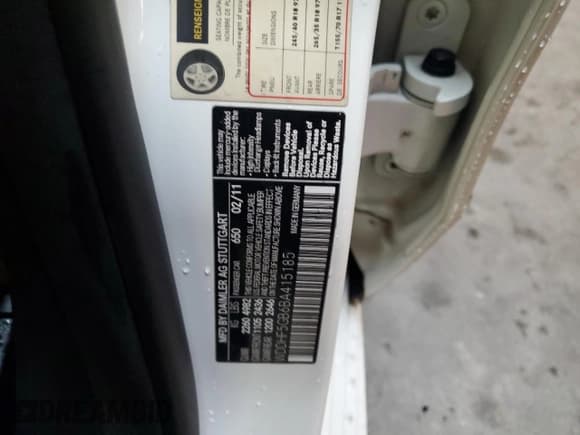 ✅ 2011 Mercedes-Benz E 350 Luxury • VIN: WDDHF5GB6BA415185 • Lot: 92948895. Listed on Copart with 241,297 mi. Free auction sales archive from the USA and detailed vehicle history report at DreamBid. Image 12.