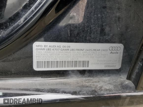 ✅ 2010 Audi A4 Premium Plus • VIN: WAUEFAFL8AN003645 • Lot: 44762465. Listed on Copart with Not provided. Free auction sales archive from the USA and detailed vehicle history report at DreamBid. Image 12.