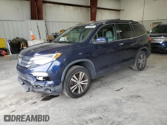 ✅ 2017 Honda Pilot EX-L • VIN: 5FNYF6H5XHB027529 • Lot: 90885995. Listed on Copart with 109,420 mi. Free auction sales archive from the USA and detailed vehicle history report at DreamBid. Image 1.