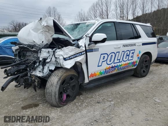 ✅ 2023 Chevrolet Tahoe Commercial • VIN: 1GNSKLED9PR291739 • Lot: 47410105. Listed on Copart with Not provided. Free auction sales archive from the USA and detailed vehicle history report at DreamBid. Image 1.
