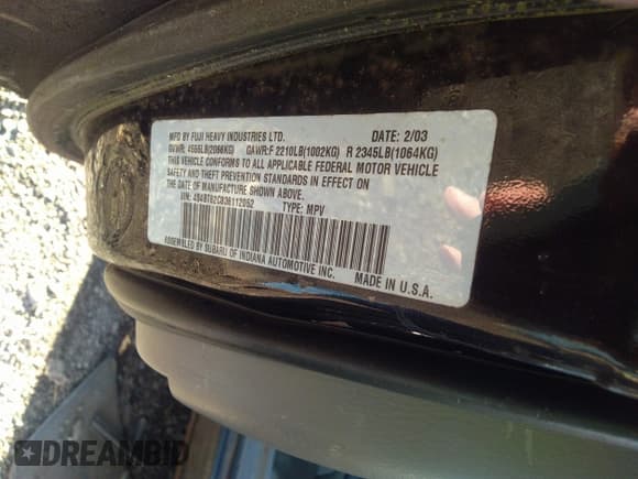 ✅ 2003 Subaru Baja Special Sports • VIN: 4S4BT62C836112052 • Lot: 34954407. Wystawiony na IAAI z przebiegiem 286 808 mil. Bezpłatny archiwum sprzedaży aukcyjnych z USA i szczegółowy raport historii pojazdu na DreamBid. Zdjęcie 9.