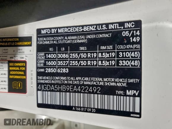 ✅ 2014 Mercedes-Benz M 350 • VIN: 4JGDA5HB9EA422492 • Лот: 94322165. Опубликован ранее на Copart с пробегом 144 480 миль. Бесплатный доступ к архиву аукционных продаж из США и подробный отчёт об истории автомобиля на DreamBid. Изображение 13.