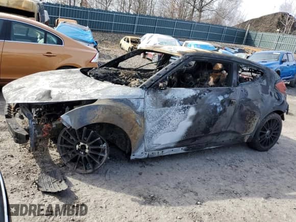 2016 Hyundai Veloster Turbo with VIN KMHTC6AE0GU257272, listed as a Copart auction lot 41805774 with Not provided miles and Non repairable. Bid and sale history available at DreamBid. Image 1.