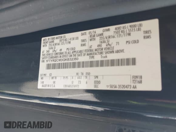 ✅ 2016 Ford Transit Cargo • VIN: 1FTYR2CM3GKB32350 • Лот: 43184988. Опубликован ранее на IAAI с пробегом 173 545 миль. Бесплатный доступ к архиву аукционных продаж из США и подробный отчёт об истории автомобиля на DreamBid. Изображение 9.