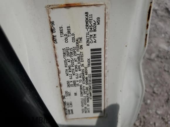 ✅ 1996 Toyota Tacoma • VIN: 4TAWM72N4TZ181101 • Lot: 55884735. Listed on Copart with 147,325 mi. Free auction sales archive from the USA and detailed vehicle history report at DreamBid. Image 12.