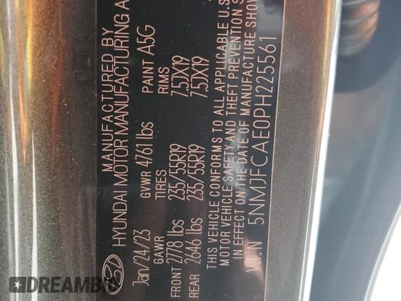 ✅ 2023 Hyundai Tucson SEL • VIN: 5NMJFCAE0PH225561 • Lot: 52683354. Wystawiony na Copart z przebiegiem 15 999 mil. Bezpłatny archiwum sprzedaży aukcyjnych z USA i szczegółowy raport historii pojazdu na DreamBid. Zdjęcie 12.