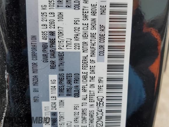 ✅ 2012 Mazda CX-7 i Touring • VIN: JM3ER2CM4C0416540 • Lot: 44792785. Wystawiony na Copart z przebiegiem 111 230 mil. Bezpłatny archiwum sprzedaży aukcyjnych z USA i szczegółowy raport historii pojazdu na DreamBid. Zdjęcie 14.