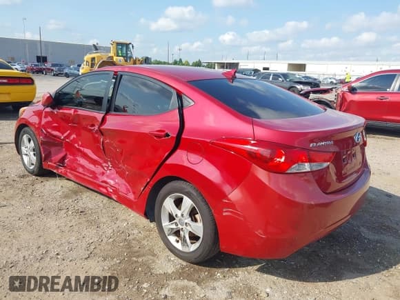 ✅ 2013 Hyundai Elantra GLS • VIN: KMHDH4AE1DU998410 • Lot: 43157674. Listed on IAAI with 176,038 mi. Free auction sales archive from the USA and detailed vehicle history report at DreamBid. Image 3.