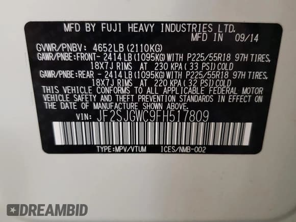 ✅ 2015 Subaru Forester XT Touring • VIN: JF2SJGWC9FH517809 • Lot: 91093695. Wystawiony na Copart z przebiegiem 98 529 mil. Bezpłatny archiwum sprzedaży aukcyjnych z USA i szczegółowy raport historii pojazdu na DreamBid. Zdjęcie 13.