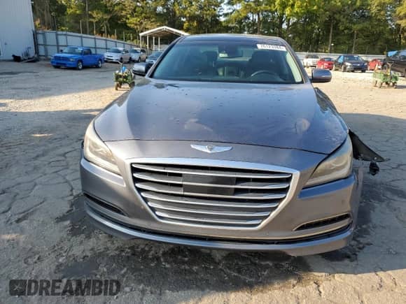 2015 Hyundai Genesis 3.8L with VIN KMHGN4JE6FU059603, listed as a Copart auction lot 76123384 with 112,279 mi miles and Salvage title. Bid and sale history available at DreamBid. Image 5.