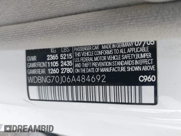 ✅ 2006 Mercedes-Benz S 430 • VIN: WDBNG70J06A484692 • Lot: 42185014. Wystawiony na IAAI z przebiegiem 228 432 mil. Bezpłatny archiwum sprzedaży aukcyjnych z USA i szczegółowy raport historii pojazdu na DreamBid. Zdjęcie 9.