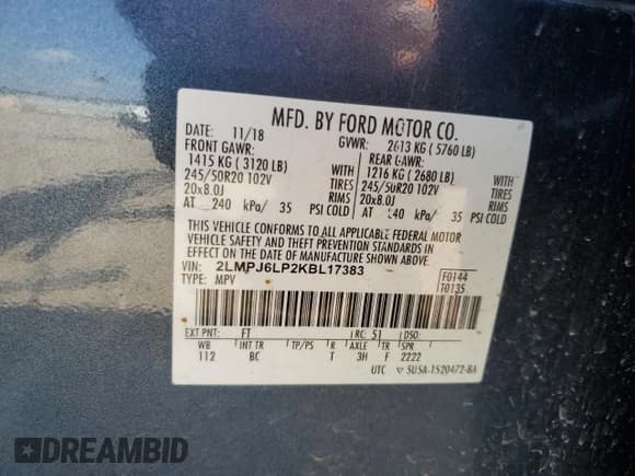 ✅ 2019 Lincoln Nautilus Reserve • VIN: 2LMPJ6LP2KBL17383 • Lot: 63593245. Listed on Copart with 76,608 mi. Free auction sales archive from the USA and detailed vehicle history report at DreamBid. Image 13.