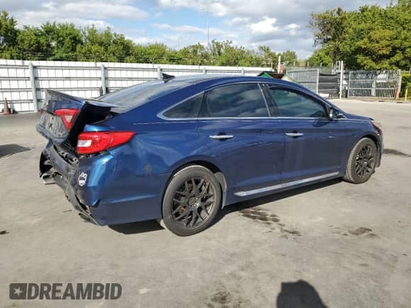 2016 Hyundai Sonata Sport with VIN 5NPE34AF7GH346406, listed as a Copart auction lot 90346735 with 83,777 mi miles and Salvage title. Bid and sale history available at DreamBid. Image 3.
