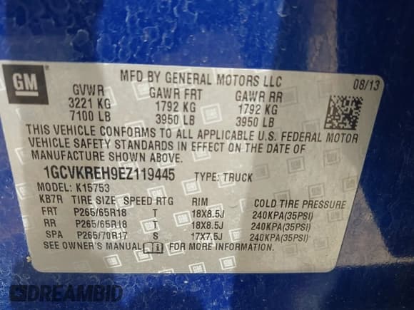 ✅ 2014 Chevrolet Silverado 1500 LT • VIN: 1GCVKREH9EZ119445 • Lot: 42905897. Wystawiony na IAAI z przebiegiem 144 898 mil. Bezpłatny archiwum sprzedaży aukcyjnych z USA i szczegółowy raport historii pojazdu na DreamBid. Zdjęcie 9.