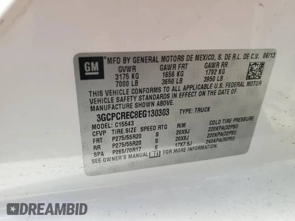 2014 Chevrolet Silverado 1500 LT с VIN 3GCPCREC8EG130303, выставлен на аукционе Copart как лот 58250705 с пробегом 150 126 миль миль и Чистый • Clean title. История ставок и продаж доступна на DreamBid. Изображение 12.