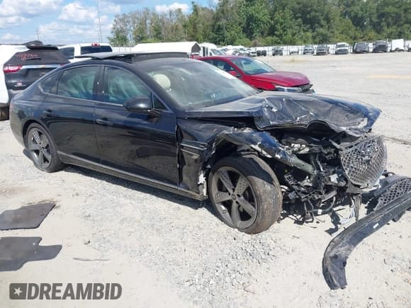 ✅ 2023 Genesis G80 Sport • VIN: KMTGB4SD2PU165682 • Lot: 43298274. Wystawiony na IAAI z przebiegiem 50 839 mil. Bezpłatny archiwum sprzedaży aukcyjnych z USA i szczegółowy raport historii pojazdu na DreamBid. Zdjęcie 1.