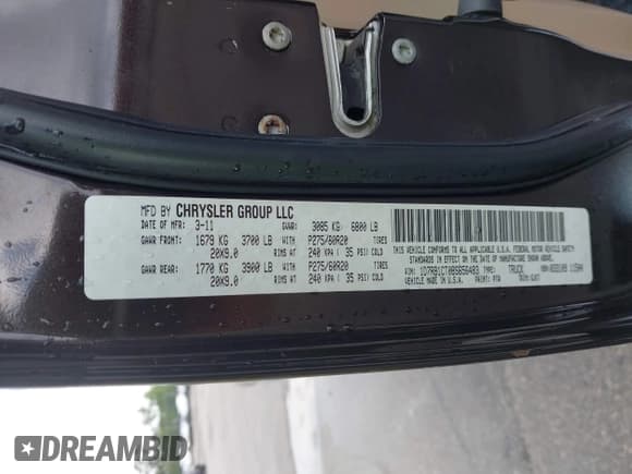 ✅ 2011 Ram 1500 Big Horn • VIN: 1D7RB1CT0BS656483 • Lot: 42483645. Wystawiony na IAAI z przebiegiem 160 272 mil. Bezpłatny archiwum sprzedaży aukcyjnych z USA i szczegółowy raport historii pojazdu na DreamBid. Zdjęcie 9.
