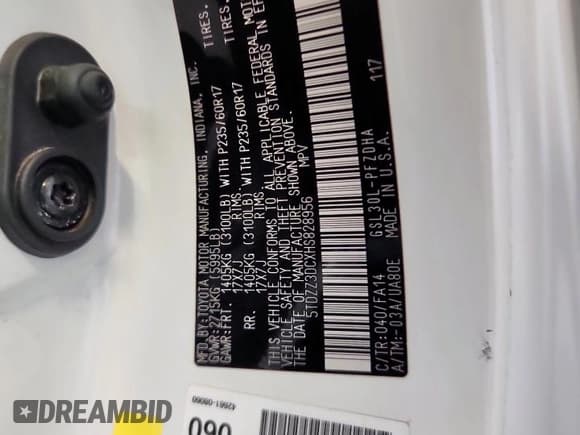 ✅ 2017 Toyota Sienna L • VIN: 5TDZZ3DCXHS828956 • Lot: 92682195. Wystawiony na Copart z przebiegiem 48 718 mil. Bezpłatny archiwum sprzedaży aukcyjnych z USA i szczegółowy raport historii pojazdu na DreamBid. Zdjęcie 13.