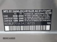 ✅ 2003 Mercedes-Benz E 500 • VIN: WDBUF70J63A238725 • Lot: 42475426. Listed on IAAI with 132,865 mi. Free auction sales archive from the USA and detailed vehicle history report at DreamBid. Image 9.