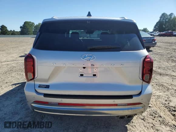 2025 Hyundai Palisade Calligraphy with VIN KM8R74GE0SU872620, listed as a Copart auction lot 71923405 with 2,493 mi miles and Salvage title. Bid and sale history available at DreamBid. Image 6.