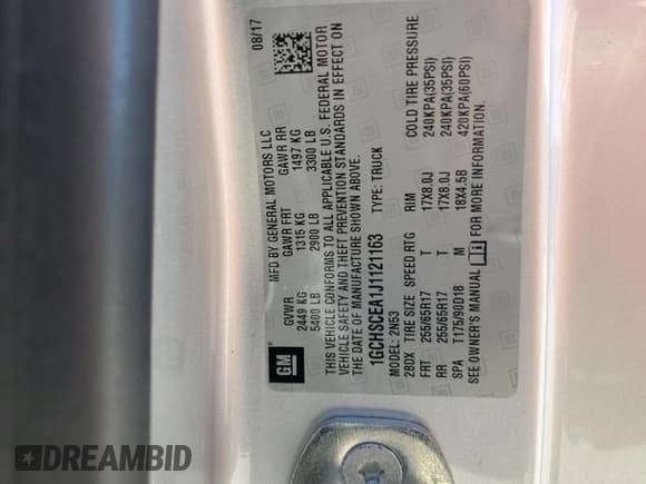 ✅ 2018 Chevrolet Colorado 2WD LT • VIN: 1GCHSCEA1J1121163 • Лот: 86437185. Опубликован ранее на Copart с пробегом 65 519 миль. Бесплатный доступ к архиву аукционных продаж из США и подробный отчёт об истории автомобиля на DreamBid. Изображение 12.