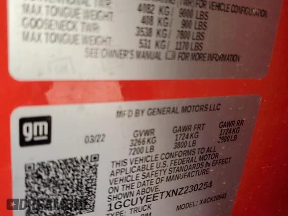 ✅ 2022 Chevrolet Silverado 1500 RST • VIN: 1GCUYEETXNZ230254 • Лот: 52808965. Опубликован ранее на Copart с пробегом 63 962 миль. Бесплатный доступ к архиву аукционных продаж из США и подробный отчёт об истории автомобиля на DreamBid. Изображение 13.