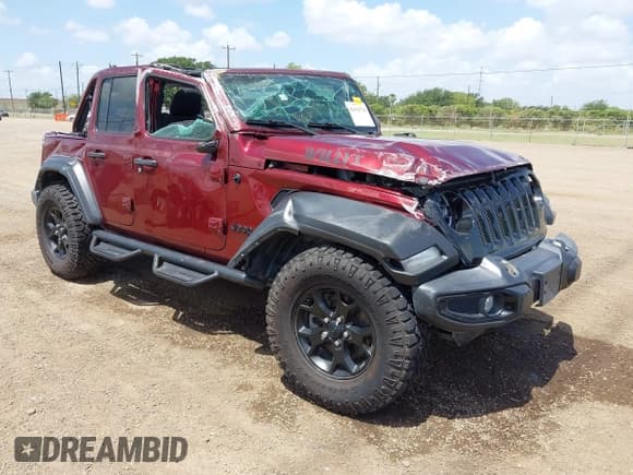 ✅ 2021 Jeep Wrangler Unlimited Sport S • VIN: 1C4HJXDN0MW815350 • Lot: 42416714. Listed on IAAI with 68,869 mi. Free auction sales archive from the USA and detailed vehicle history report at DreamBid. Image 1.