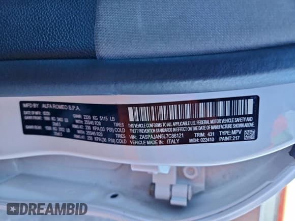 ✅ 2020 Alfa Romeo Stelvio • VIN: ZASPAJAN5L7C86121 • Лот: 92937675. Опубликован ранее на Copart с пробегом 89 143 миль. Бесплатный доступ к архиву аукционных продаж из США и подробный отчёт об истории автомобиля на DreamBid. Изображение 12.