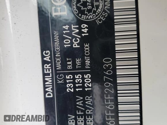 ✅ 2015 Mercedes-Benz E 400 • VIN: WDDKK6FF6FF297630 • Lot: 65521095. Listed on Copart with 94,722 mi. Free auction sales archive from the USA and detailed vehicle history report at DreamBid. Image 13.