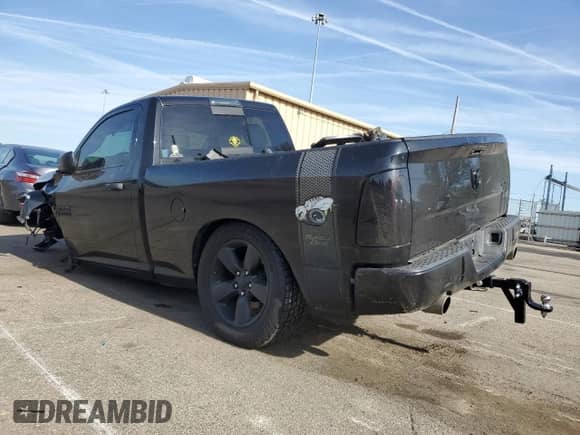 2016 Ram 1500 Express with VIN 3C6JR7AT8GG169837, listed as a Copart auction lot 53047805 with 146,796 mi miles and Salvage title. Bid and sale history available at DreamBid. Image 2.