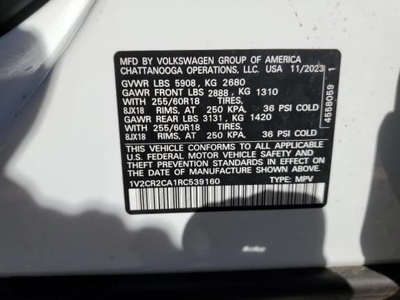 ✅ 2024 Volkswagen Atlas Peak Edition SE • VIN: 1V2CR2CA1RC539160 • Lot: 81209665. Listed on Copart with 23,207 mi. Free auction sales archive from the USA and detailed vehicle history report at DreamBid. Image 13.