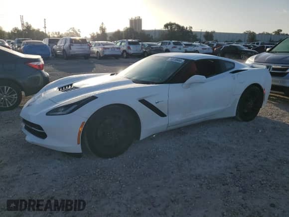 2014 Chevrolet Corvette Z51 1LT with VIN 1G1YH2D70E5128854, listed as a Copart auction lot 76818944 with 26,783 mi miles and Salvage title. Bid and sale history available at DreamBid. Image 1.